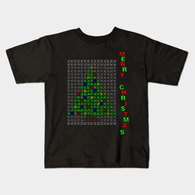 Merry Christmas Tree Kids T-Shirt by NightserFineArts